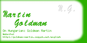 martin goldman business card
